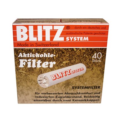 פילטר למקטרת בליץ 9 מ"מ 40 יח' BLITZ Pipe Filters 9 m"m 40 Pieces